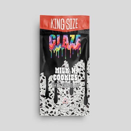 Glaze - Glaze | King Size Milk N' Cookies White Chocolate Bar | 200mg - 1