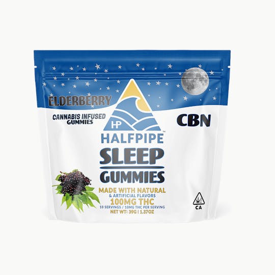 Halfpipe Cannabis - Sleep Gummies - Elderberry Indica 100mg THC / 20mg CBN - 1