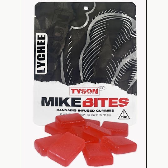 Southern Sky Brands - Tyson 2.0 - Mike Bites - Lychee Gummies 100mg - 1