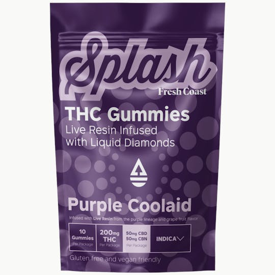 Fresh Coast - Purple Coolaid | Splash Live Resin Gummies | Indica | 200mg THC - 1