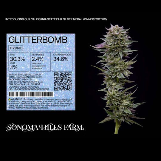 Sonoma Hills Farm - Glitterbomb - 3.5g Flower Jar - 1