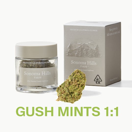 Sonoma Hills Farm - Gush Mints 1:1 - 3.5g Flower Jar - 1