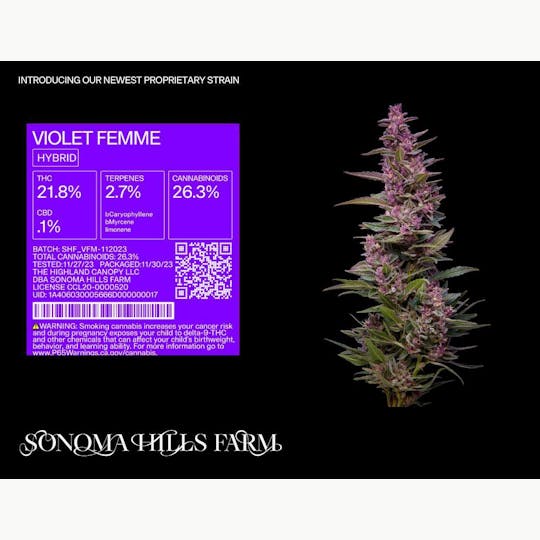 Sonoma Hills Farm - Violet Femme - 3.5g Flower Jar - 1