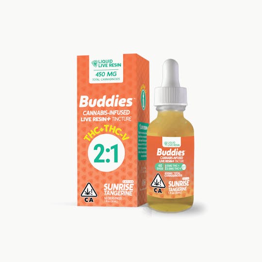 Buddies Brand - Live Resin Tincture Sunrise THC/THCv 5mg:2.5mg - 30ml - 1