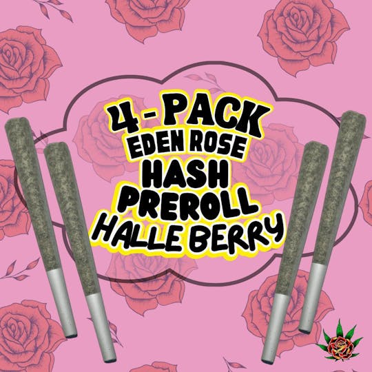 Eden Rose Processing - Eden Rose 4 pack Bubble Hash Infused Pre-rolls - Halle berry (Hybrid) - 1