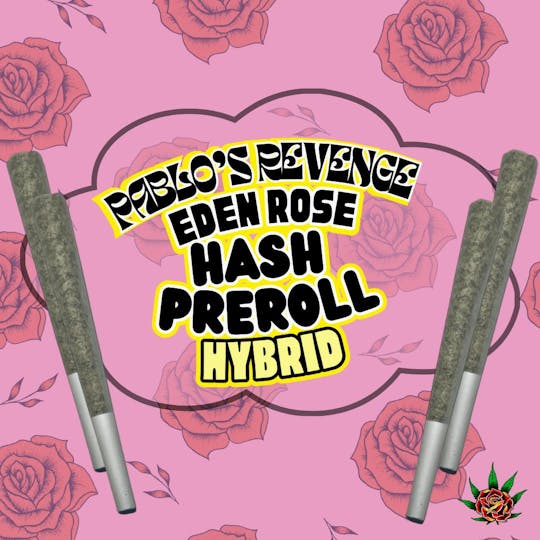 Eden Rose Processing - Eden Rose 4 pack Bubble Hash Infused Pre-rolls - Pablo's Revenge (Hybrid) - 1