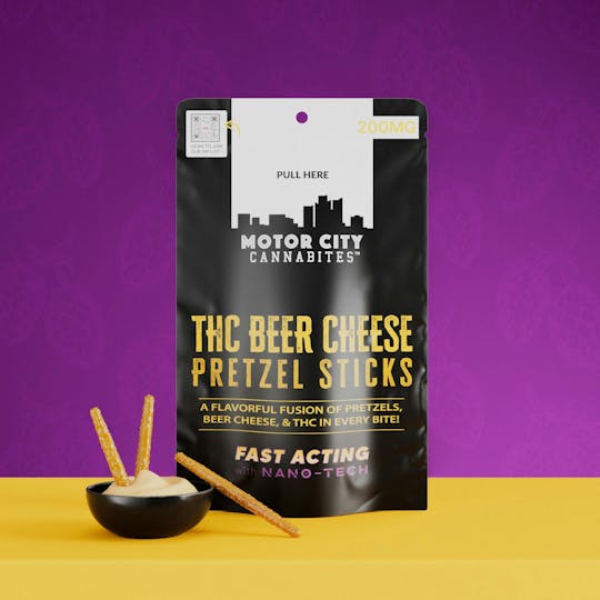 Motor City Cannabites - THC Beer Cheese Pretzel Sticks - 1