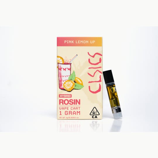 CLSICS Rosin & Rosin Infused Pre Rolls - Pink Lemon Up - Live Rosin Vape Cartridge 1g - 1