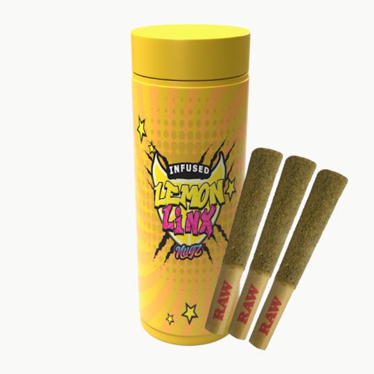 Nugz - Lemon Linx Infused Pre-rolls – 3 x 0.6g - 1
