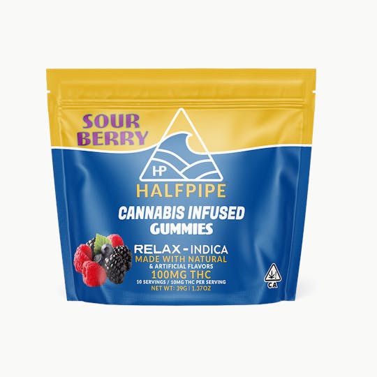 Halfpipe Cannabis - Sour Berry Relax Gummies 100mg - 1