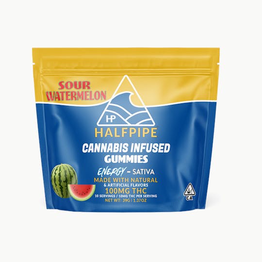 Halfpipe Cannabis - Sour Watermelon Energy Gummies 100mg - 1
