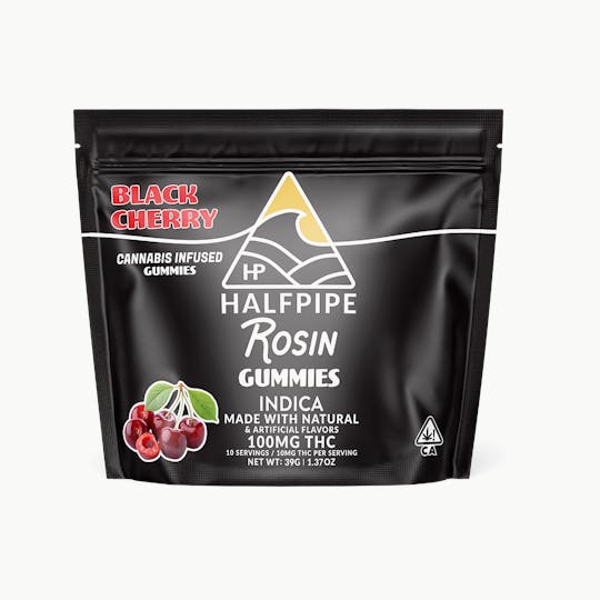 Halfpipe Cannabis - Black Cherry Rosin Gummies 100mg (Indica 10pk) - 1