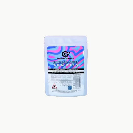 Coastal Remedies - 500mg Blue Razz Sourz Gummies | Coastal Remedies - 1