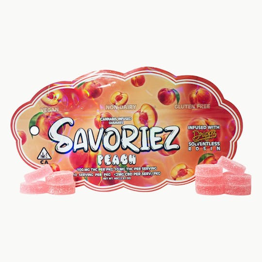 Savoriez - Savoriez - Peach - Solventless Rosin Gummies - 100mg - 1