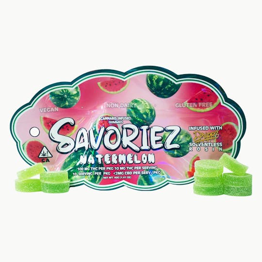 Savoriez - Savoriez - Watermelon - Solventless Rosin Gummies - 100mg - 1