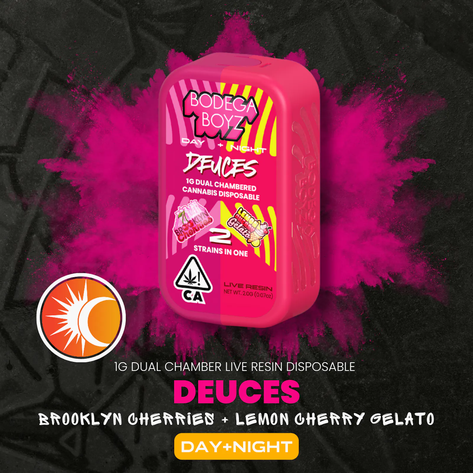 1 gram Deuces Brooklyn Cherries x Lemon Cherry Gelato Live Resin Vape | CA
