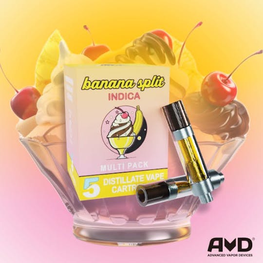 Amnesia MI - Banana Split - Vape Carts 5 Pack - 1
