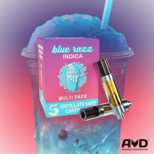 Amnesia MI - Blue Razz - Vape Carts 5 Pack - 1
