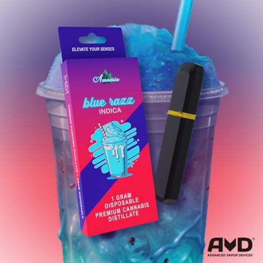 Amnesia MI - Blue Razz - Disposable 1g - 1