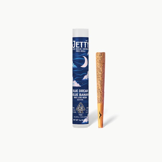 Jetty Extracts - Blue Dream x Blue Banana Live Resin Infused Pre-Roll 1g - 1
