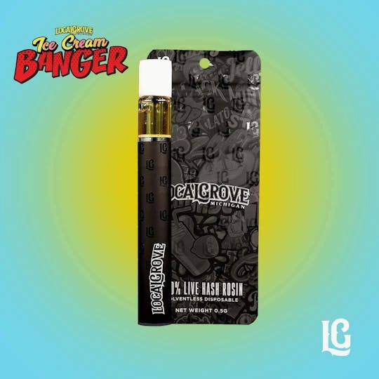 Localgrove - Local Grove Live Hash Rosin Disposable | Ice Cream Banger | 0.5G - 1