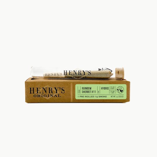 Henry's Original - 1g Single Pre-Roll- Rainbow Sherbet #11 - 1