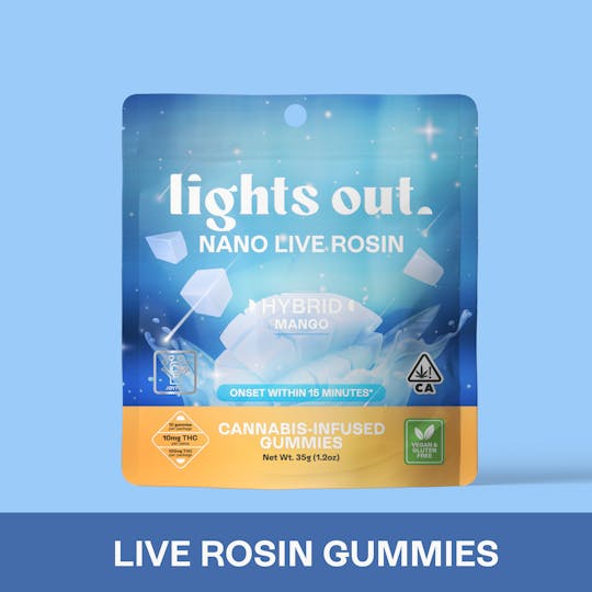 Lights Out - Mango (Hybrid) Live Rosin Nano Edible 100mg - 1