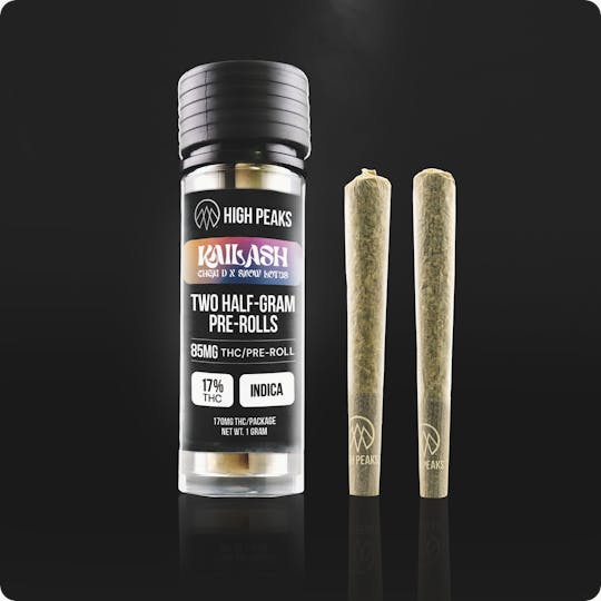 High Peaks - Kailash | Indica | 2-Pack Pre-Rolls | 0.5g Each | 17% THC - 1