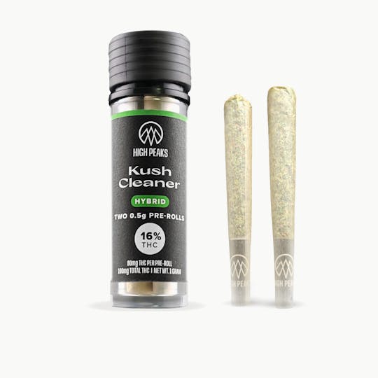 High Peaks - Kush Cleaner | Hybrid | 2-Pack Pre-Rolls | 0.75g Each | 16% THC - 1