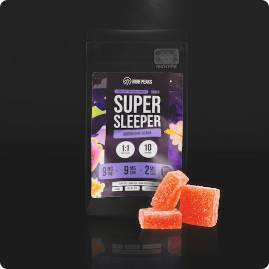 High Peaks - Super Sleeper: Goodnight Guava Gummies | 10-Pack | 90mg THC | 90mg CBN - 1