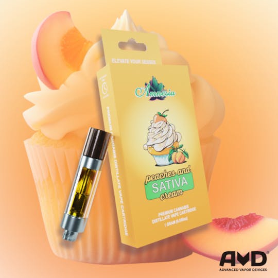 Amnesia MI - Peaches And Cream - Cart 1g - 1