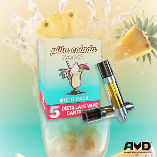 Amnesia MI - Pina Colada - Vape Carts 5 Pack - 1