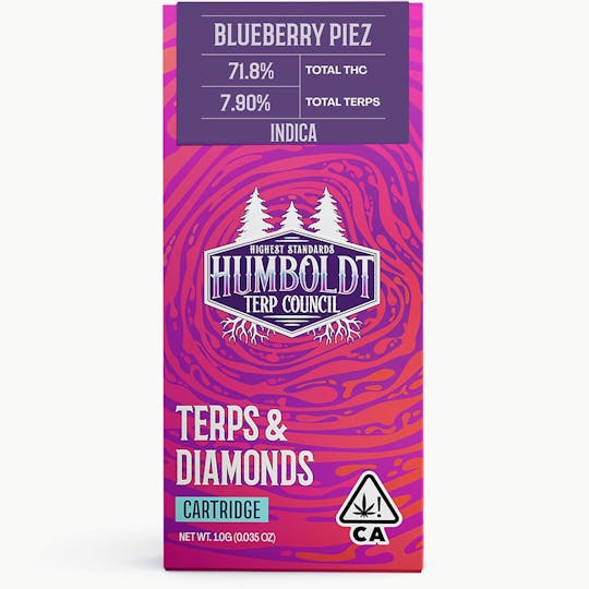Humboldt Terp Council - Humboldt Terp Council | Live Resin Vape Cartridge Blueberry PieZ 1g - 1