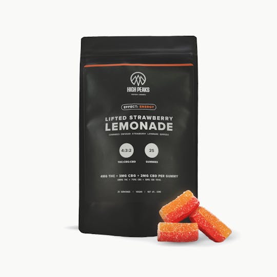 High Peaks - Lifted Strawberry Lemonade Gummies | 25-Pack | Energy - 1