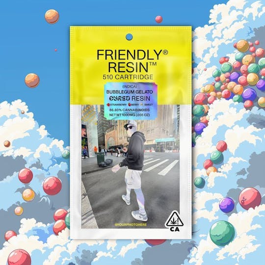 Friendly Brand - Bubblegum Gelato 1g Live Resin Cartridge - 1