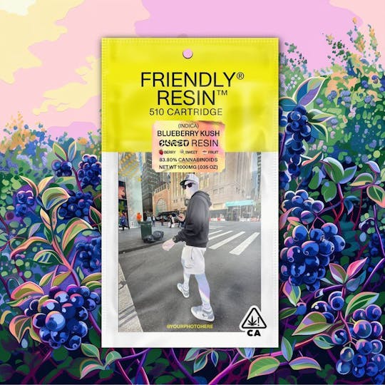 Friendly Brand - Blueberry Kush 1g Cured Resin Cartridge - 1