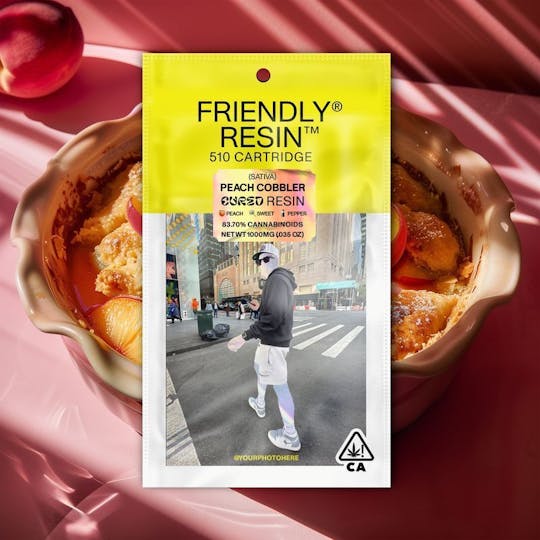 Friendly Brand - Peach Cobbler 1g Cured Resin Cartridge - 1