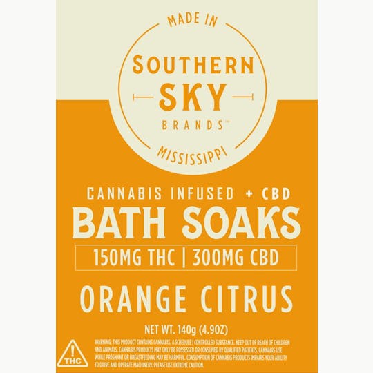 Southern Sky Brands - Orange Citrus Bath Soak (162mg THC, 397mg CBD) - 1