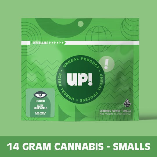 UP! - Alien Sour Apple (Hybrid) Cannabis Smalls 14g - 1