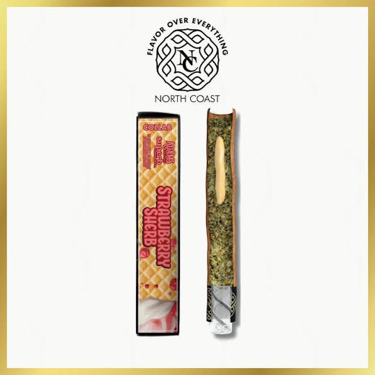 North Coast - N.C. x Adams Family Farms x Superb Strawberry Sherb Hemp Paper Donut 2.5G - 1