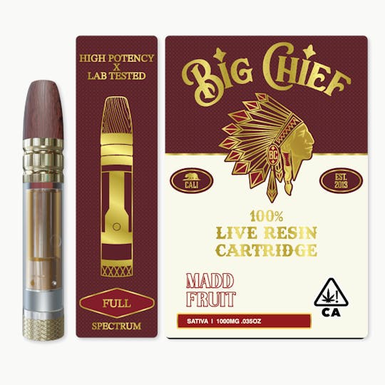 Big Chief - MADD FRUIT - 100% Live Resin 1G Cartridge - 1