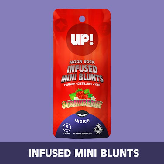 UP! - Strawberry (Indica) 3pk Moon Rock Mini Blunt 2.1g - 1