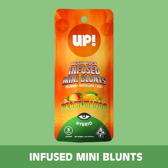 UP! - Peach Mango (Hybrid) 3pk Moon Rock Mini Blunt 2.1g - 1