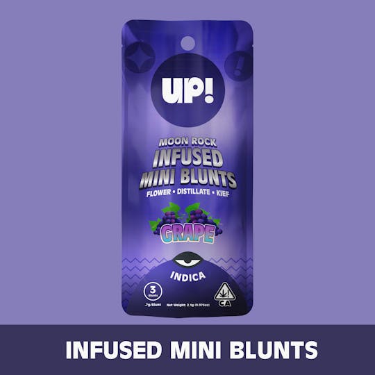 UP! - Grape (Indica) 3pk Moon Rock Mini Blunt 2.1g - 1