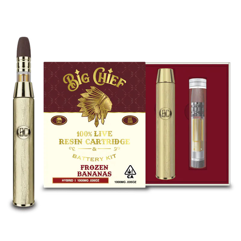 Big Chief Frozen Bananas Live Resin Cartridge & Battery 1g cartridge
