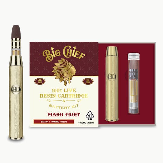 Big Chief - MADD FRUIT - 100% Live Resin 1G Cartridge & Battery Kit - 1