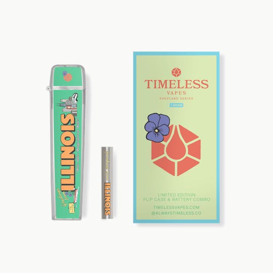 Timeless Vapes - Greetings From Illinois Flip Case & Battery Combo (1000mg) - 1