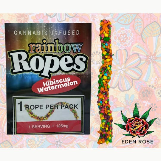 Eden Rose Processing - 125MG Rainbow Rope - Hibiscus Watermelon - 1