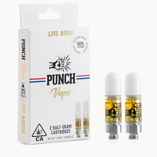 Punch Edibles & Extracts - Strawberry Banana 510 Thread Live Rosin Cart (1g) - 1