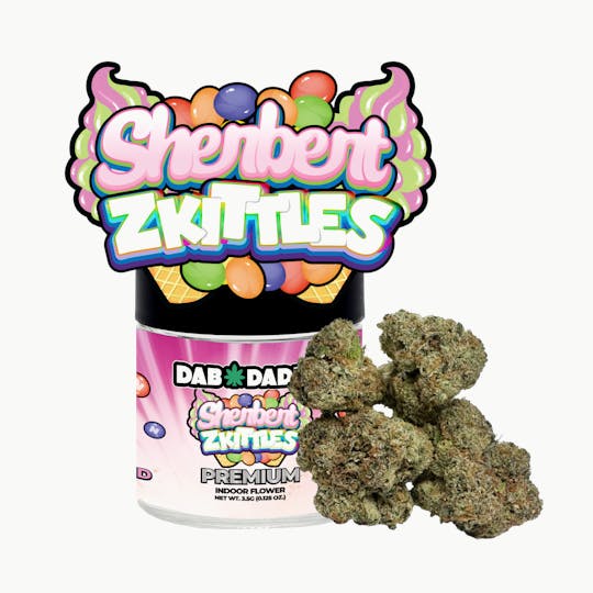 Dab Daddy Ⓡ - Sherbert Zkittles Flower Dab Daddy® 3.5g Premium Indoor Flower - 1